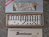 Double Six Professional Dominoes with Brass Spinner in Wooden Case 28 Piece