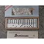 Double Six Professional Dominoes with Brass Spinner in Wooden Case 28 Piece