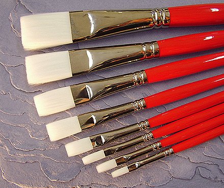 Winsor Newton University Brush- Series 236 Flat (Long Handle) Size 6
