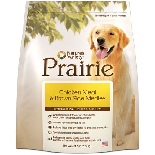 Frozen Dog Food:Natures Variety Prairie Chicken Dry Dog Food 15 lb