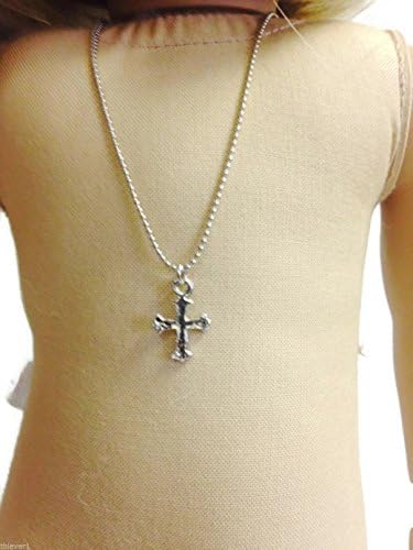 Silver Cross Necklace made for 18" American Girl Doll Clothes Accessories