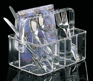 Childrens Toyshop  Kitchen & Housewares : US Acrylic Large Flatware/Napkin Caddy