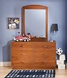Logik Collection Double Dresser with Mirror in Sunny Pine Finish By South Shore Furniture