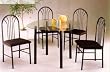 BEAUTIFUL NEW 5-PC DINETTE SET IN BLACK FINISH
