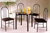 BEAUTIFUL NEW 5-PC DINETTE SET IN BLACK FINISH