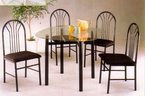 BEAUTIFUL NEW 5-PC DINETTE BLACK FINISH