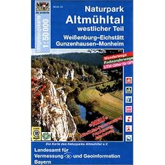 Naturpark Altm�hltal westlicher Teil 1 : 50 000: Wei�enburg - Eichst�tt, Gunzenhausen - Monheim. Wanderwege, Radwanderwege, UTM-Gitter f�r GPS-Nutzer (UK 50 - 23)