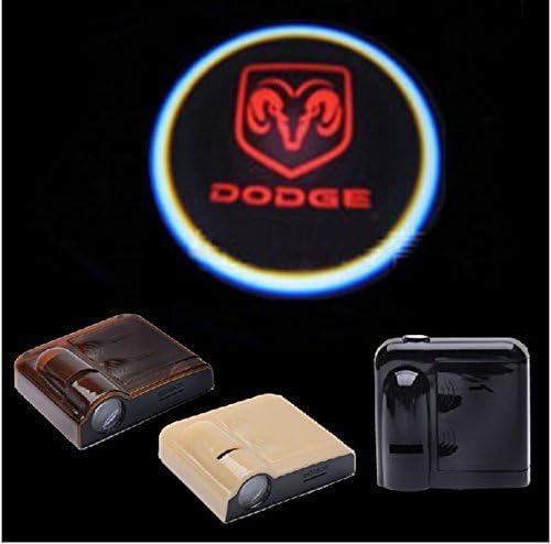 Outstorer 2x 5W Wireless Welcome Car LED Door Logo Projector Ghost Shadow Lights for Dodge