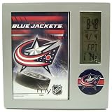 Columbus Blue Jackets Lcd Desk Clock Alarm Photo Frame