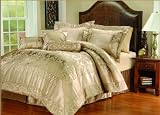VENICE 7PC COMFORTER SET W/ MATCHING PILLOWS CHOCOLATE BROWN