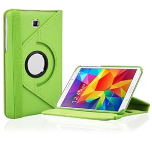 Bestwe Grün 360° Ledertasche Flip Case Tasche Etui für Samsung Galaxy Tab 4 7.0 (7 Zoll) mit Ständerfunktion
