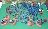 112 Civil War Piece Figures Set, Cannons, Siege Mortars and SoldiersIMAGE