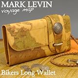 ダブルベルトがこなれ感を演出！【MARK　LEVIN】古地図柄バイカーズロングウォレット　長財布ML-1247C 地図