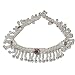 Foot Jewellery Anklets for Women Silver in Pair 92 gms. 10 inches (sanklt054)