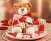 Valentine's Day Bear with Petite Cookies Gift Basket