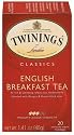 Twinings English Breakfast Tea, Tea Bags, 20-Count Boxes (Pack of 6)