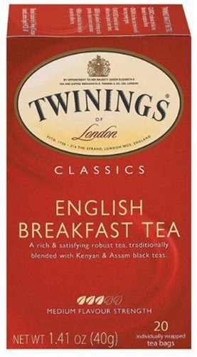 Twinings English Breakfast Tea, Tea Bags, 20-Count Boxes (Pack of 6)