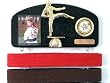 Martial arts belt display with a KICK ! Midn. trophy female