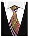 Striped Silk Woven Classic Check Man's Business Tie Necktie Korea Style Ties, Multicoloured, One Size