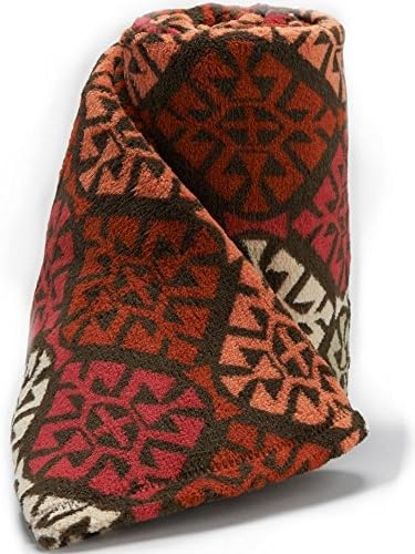 Super Soft Micro Plush Blanket Throw Moroccan Medallion Plush Throw Blanket