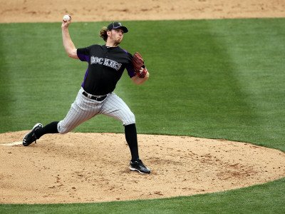 Colorado Rockies v Arizona Diamondbacks, SCOTTSDALE, AZ - FEBRUARY 26: Greg Reynolds Photographic Poster Print by Jonathan Ferrey, 9x12