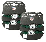 Green Bay Packers - NFL Green Stretch Bracelets / Hair Ties (2-Pack)