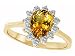 2.00 cts 925 Sterling Silver 14K Yellow Gold Plated Genuine Pear Shape Citrine Engagement Ring