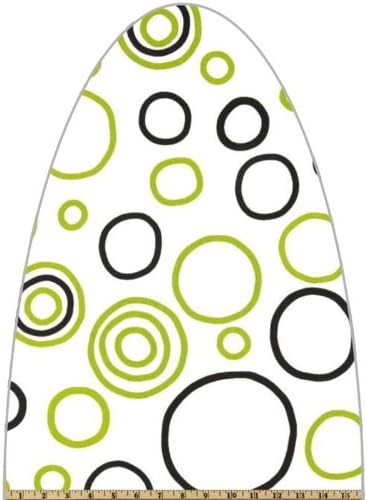 Premium Ironing Board Cover for HouseholdEssentials Model Wide Tops (49x18) Green Bubbles Print No Pad