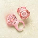 Pink Large Light Up Toy Diamond Ring Favor