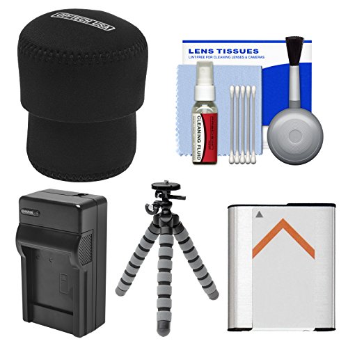 Essentials Bundle for Sony Cyber-Shot DSC-QX30 & DSC-QX100 Smartphone Attachable Lens-Style Camera with Case + NP-BN1 Battery & Charger + Flex Tripod Kit