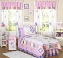 Pink and Purple Butterfly Collection Childrens Bedding- 4pc Twin Set