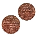 Trademark Poker Shaddy Milt's Silk Garter Brass Reproduction Brothel Token