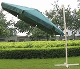 International Concepts 91738 10' Offset Umbrella w/Stand - Hunter Green