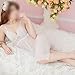 HuaYang Women Girl Sexy lingerie Yarn skirt Cosplay Suit Hot T-back Nightwear(White)