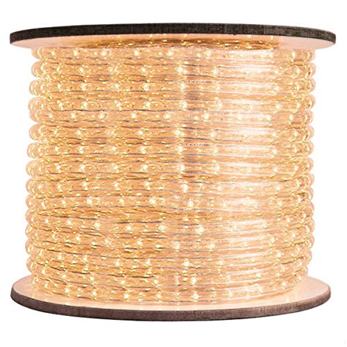 3/8 in. - Incandescent - Warm White - Rope Light - 2 Wire - 12 Volt - 150 ft. Spool - Clear Tubing with Warm White Bulbs - 10MM-CL-150-12V