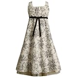 Bonnie Jean Girl PLUS SIZE BLACK WHITE TOILE PRINT EMPIRE WAIST Special Occasion Wedding Flower Girl Easter Party Dress Bonnie Jean Girl PLUS SIZE BLACK WHITE TOILE PRINT EMPIRE WAIST Special Occasion Wedding Flower Girl Easter Party Dress