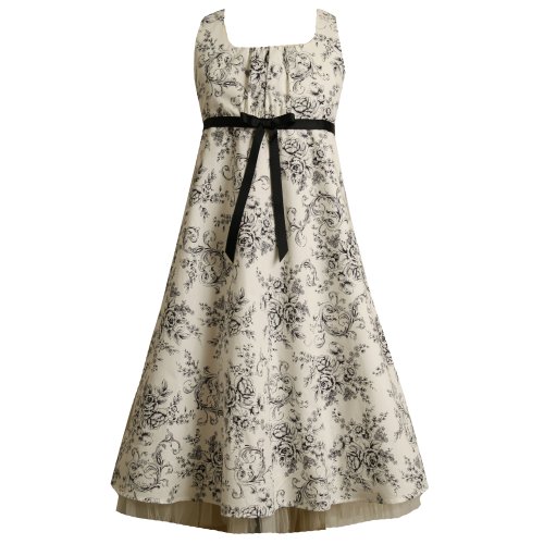 Bonnie Jean Girl PLUS SIZE BLACK WHITE TOILE PRINT EMPIRE WAIST Special Occasion Wedding Flower Girl Easter Party Dress Bonnie Jean Girl PLUS SIZE BLACK WHITE TOILE PRINT EMPIRE WAIST Special Occasion Wedding Flower Girl Easter Party Dress