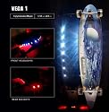 Photon Light Board LED Skateboard (Deck Only) - Vega 1 Long Board (9.5 in. x 42.5 in.)