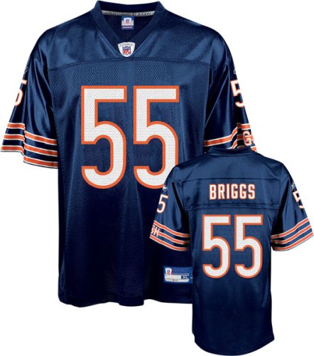 Lance Briggs Jersey: Reebok Navy Replica #55 Chicago Bears Jersey - Medium