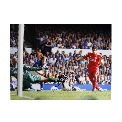 Luis Suarez Signed Photo: Everton Goal - Autographed MLB Photos
