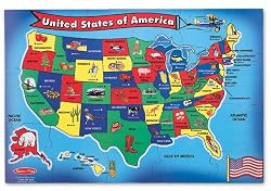 Melissa & Doug USA Map 51pc Floor Puzzle