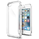 【Spigen】 iPhone SE ケース, ウルトラ・ハイブリッド [ 米軍MIL規格取得 落下 衝撃吸収 ] [ クリア バンパー ] アイフォン se / 5s / 5 用 カバー (クリスタル・クリア)