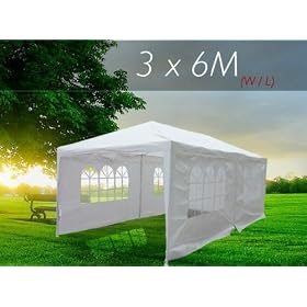 Quictent 3x6 Meter White Party Tent Canopy Gazebo Marquees Wedding Tent