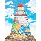 kids and infants educational toys item: Lighthouse View Color-by-Number