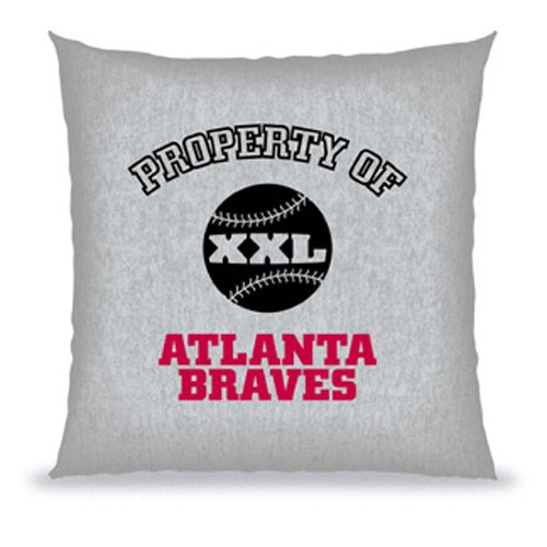 Buy Biederlack Atlanta Braves Property of Collection 18 Toss Pillow by Biederlack