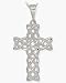 White Gold Detailed Religious Celtic Cross