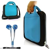 Sony DVPFX950 9-Inch Portable DVD Player Hard Nylon Cube Carrying Travel Case with Extra Pocket for Accessories+ Includes a eBigValue (TM) Determination Hand Strap Key Chain + Includes a Crystal Clear High Quality HD Noise Filter Earbuds Earphones Headphones 3.5mm Jack (Also fits really good with Sony BDP-SX1000 DVP-FX750/P DVP-FX970)
