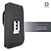 Galaxy S6 / S6 Edge Holster, CellBee Samsung Galaxy S6 / S6 Edge Premium Canvas Nylon Heavy Duty Pouch Carrying Case with Stainless Belt Clip / Vertical and Horizontal Belt Loops (Velcro Flap Closure Perfect Fits with Any Cases: OtterBox, LifeProof, Battery Pack and ETC.) (Vertical)