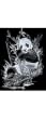 Silver Foil Engraving Art Panda