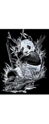 Silver Foil Engraving Art 8''X10''-Panda